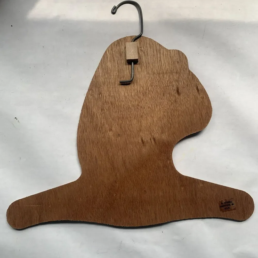 Vintage Annie Rhinehart Afghan Hound Artist wooden Dog art hanger